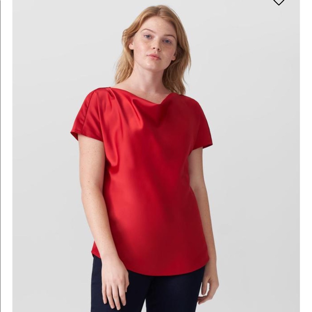 Universal Standard Viva Boatneck Top in red